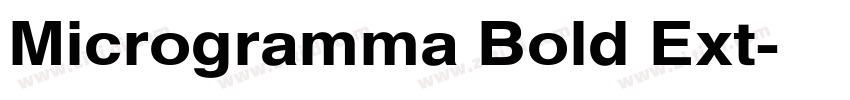 Microgramma Bold Ext字体转换